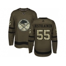 Youth Adidas Buffalo Sabres #55 Rasmus Ristolainen Green Salute to Service Stitched NHL Jerse