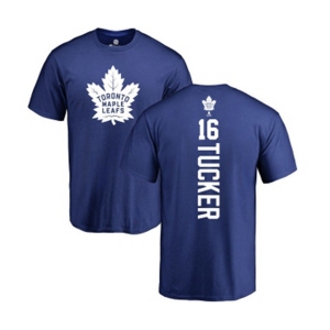 NHL Adidas Toronto Maple Leafs #16 Darcy Tucker Royal Blue Backer T-Shirt