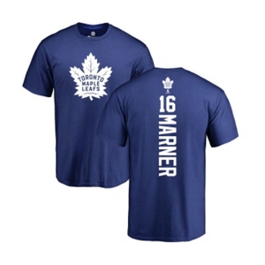 NHL Adidas Toronto Maple Leafs #16 Mitchell Marner Royal Blue Backer T-Shirt