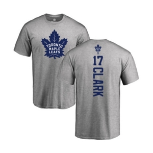 NHL Adidas Toronto Maple Leafs #17 Wendel Clark Ash Backer T-Shirt