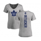 NHL Women Adidas Toronto Maple Leafs #16 Darcy Tucker Ash Backer T-Shirt