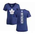 NHL Women Adidas Toronto Maple Leafs #16 Darcy Tucker Royal Blue Backer T-Shirt