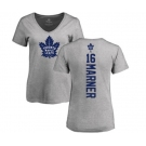 NHL Women Adidas Toronto Maple Leafs #16 Mitchell Marner Ash Backer T-Shirt