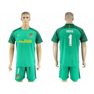 Atletico Madrid #1 Moya Green Goalkeeper Soccer Club Jerseys