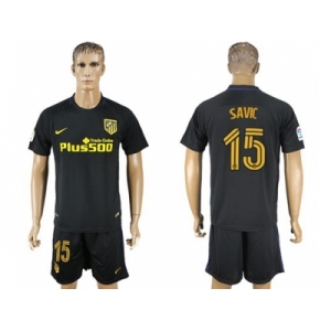 Atletico Madrid #15 Savic Away Soccer Club Jerseys.