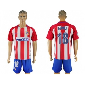 Atletico Madrid #18 Gamez Home Soccer Club Jersey