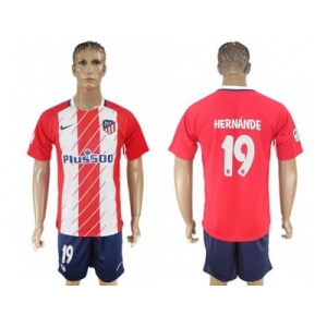 Atletico Madrid #19 Hernande Home Soccer Club Jersey