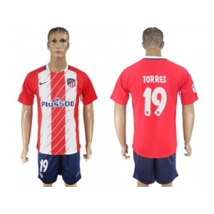 Atletico Madrid #19 Torres Home Soccer Club Jersey