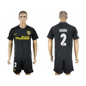 Atletico Madrid #2 Godin Away Soccer Club Jersey