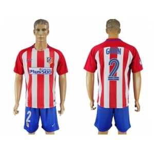 Atletico Madrid #2 Godin Home Soccer Club Jersey