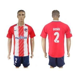 Atletico Madrid #2 Godin Home Soccer Club Jerseyss