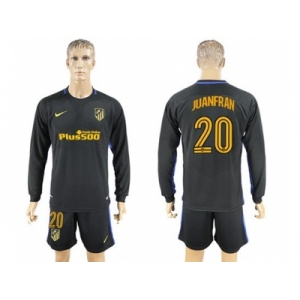 Atletico Madrid #20 Juanfran Away Long Sleeves Soccer Club Jersey