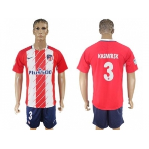 Atletico Madrid #3 Kasmirsk Home Soccer Club Jersey