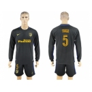 Atletico Madrid #5 Tiago Away Long Sleeves Soccer Club Jersey