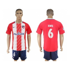 Atletico Madrid #6 Koke Home Soccer Club Jerseyss