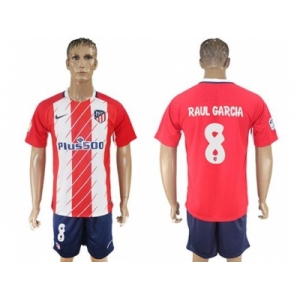 Atletico Madrid #8 Rual Garcia Home Soccer Club Jersey