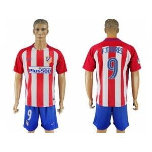 Atletico Madrid #9 F.Torres Home Soccer Club Jersey