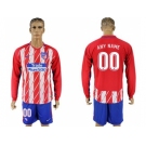 Atletico Madrid Personalized Home Long Sleeves Soccer Club Jersey