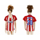 Women's Atletico Madrid #20 Juanfran Home Soccer Club Jersey