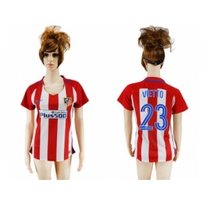 Women's Atletico Madrid #23 Vietto Home Soccer Club Jersey