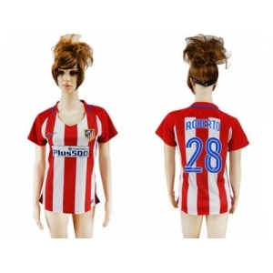 Women's Atletico Madrid #28 Roberto Home Soccer Club Jersey