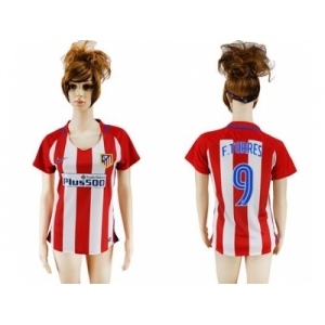 Women's Atletico Madrid #9 F.Torres Home Soccer Club Jersey