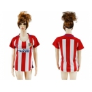 Women's Atletico Madrid Blank Home Soccer Club Jersey