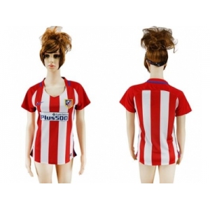Women's Atletico Madrid Blank Home Soccer Club Jersey