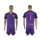 Barcelona #1 Ter Stegen Away Soccer Club Jerse