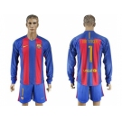 Barcelona #1 Ter Stegen Home Long Sleeves Soccer Club Jerseys