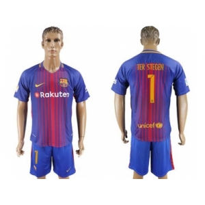 Barcelona #1 Ter Stegen Home Soccer Club Jerseys