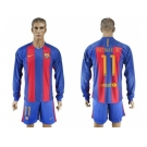 Barcelona #11 Neymar Jr Home Long Sleeves Soccer Club Jerseyss
