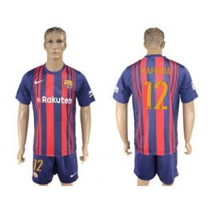 Barcelona #12 Rafinha Home Soccer Club Jerseys