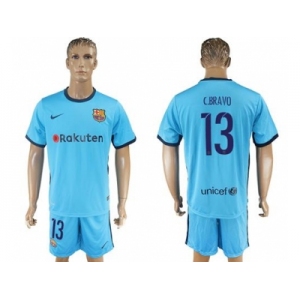 Barcelona #13 C.Bravo Away Soccer Club Jersey