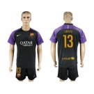Barcelona #13 C.Bravo Black Goalkeeper Soccer Club Jersey