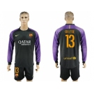 Barcelona #13 Cillesse Black Goalkeeper Long Sleeves Soccer Club Jersey