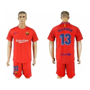 Barcelona #13 Cillessen Red Goalkeeper Soccer Club Jersey