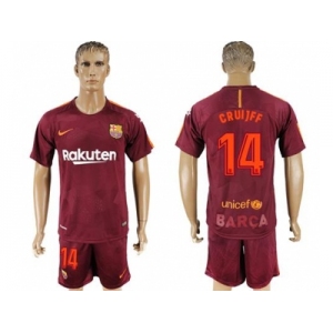 Barcelona #14 Cruijff Sec Away Soccer Club Jersey