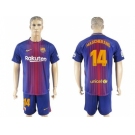 Barcelona #14 Mascherano Home Soccer Club Jersey