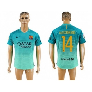 Barcelona #14 Mascherano Sec Away Soccer Club Jerseys