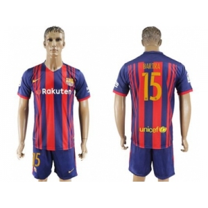 Barcelona #15 Bartra Home Soccer Club Jerseys