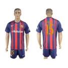 Barcelona #15 Bartra Home Soccer Club Jerseyss