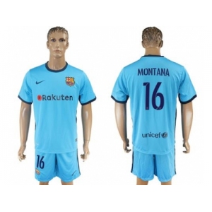 Barcelona #16 Montana Away Soccer Club Jersey