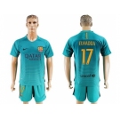 Barcelona #17 Elhadda Sec Away Soccer Club Jerseys