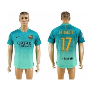 Barcelona #17 Elhadda Sec Away Soccer Club Jerseyss