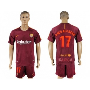 Barcelona #17 Paco Alcacer Sec Away Soccer Club Jersey