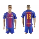 Barcelona #18 Jordi Alba Home Soccer Club Jerseys