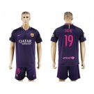 Barcelona #19 Digne Away Soccer Club Jerseys