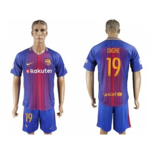 Barcelona #19 Digne Home Soccer Club Jerse