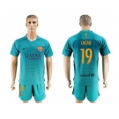 Barcelona #19 Digne Sec Away Soccer Club Jerseys